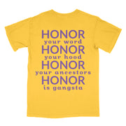 Honor is Gangsta Tee, Gold and Purple